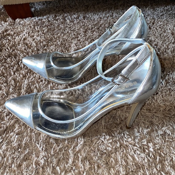 BCBGeneration silver/transparent Cynthia heels - Picture 7 of 10